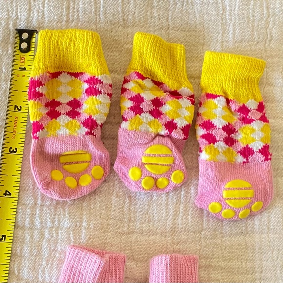 NEW collection of Dog Pink Shearling Booties, socks, hair bows, bandana XS/S - Picture 5 of 6